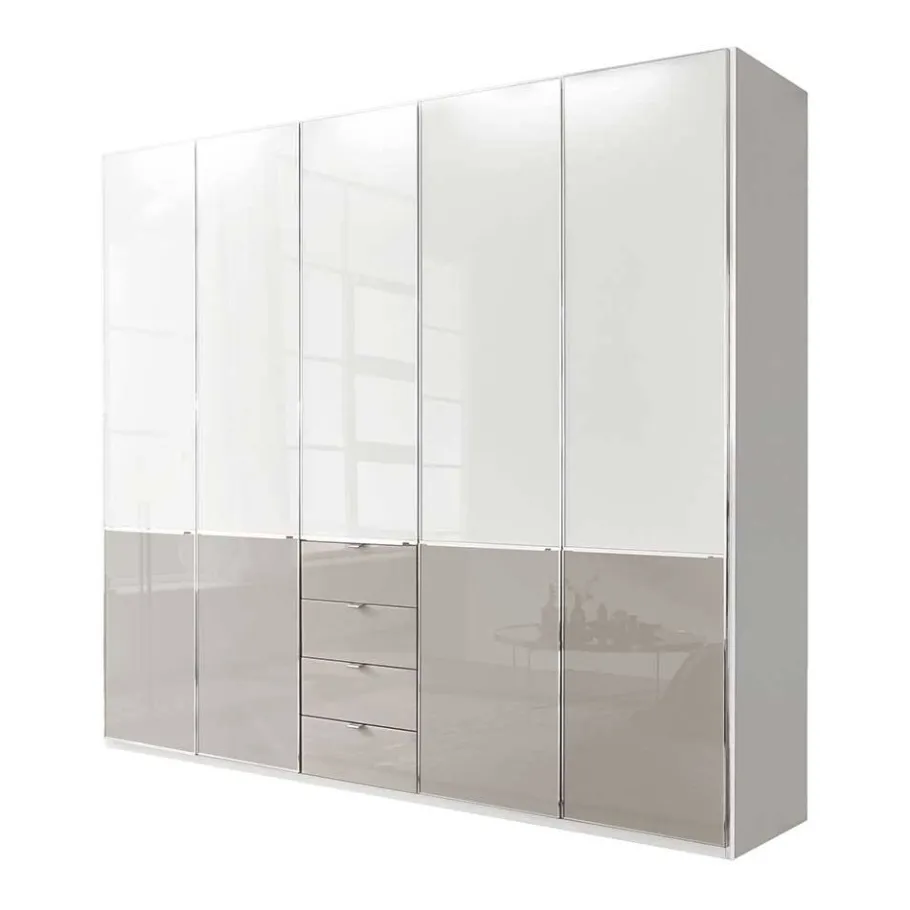Outlet 5-türiger Schlafzimmer-Schrank 247 cm breit - Pascan Kleiderschränke