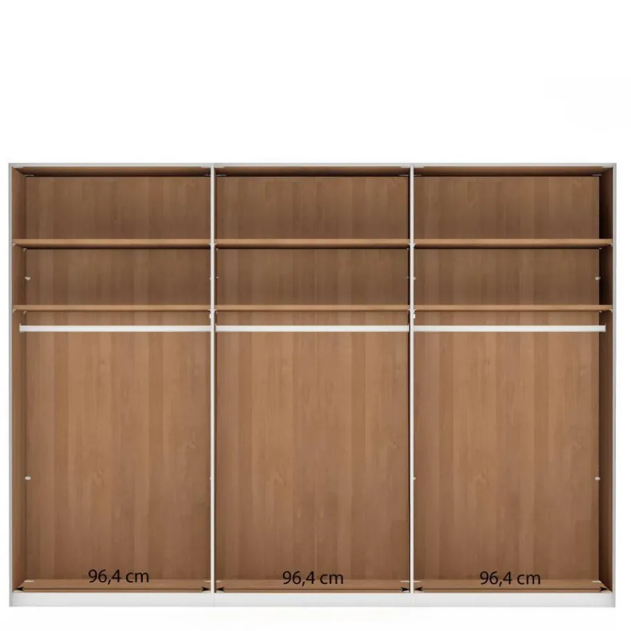 New 6-türiger Schlafzimmerschrank mit Glas - Hung Kleiderschränke|Schränke