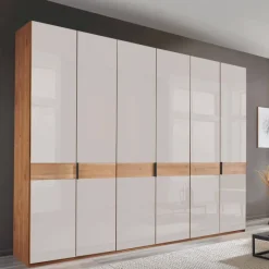 New 6-türiger Schlafzimmerschrank in Erle teilmassiv - Dilacco Kleiderschränke