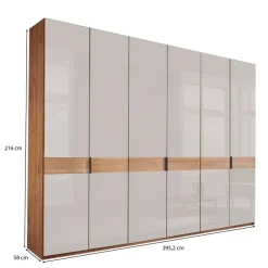 New 6-türiger Schlafzimmerschrank in Erle teilmassiv - Dilacco Kleiderschränke