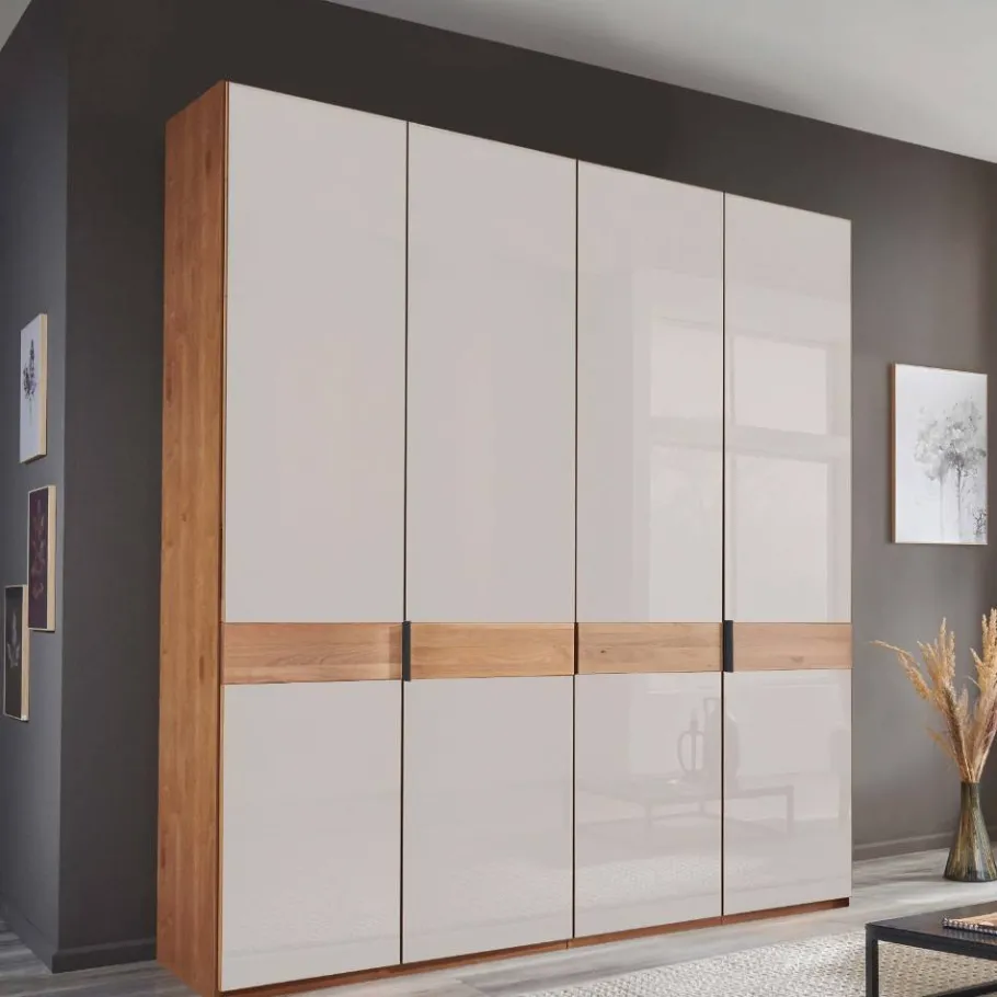 Outlet 4-türiger Schlafzimmer-Schrank teilmassiv - Dilacco Kleiderschränke