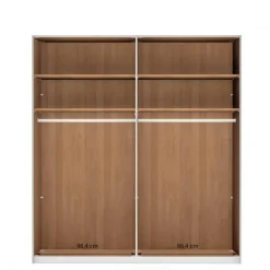 Outlet 4-türiger Schlafzimmer-Schrank teilmassiv - Dilacco Kleiderschränke