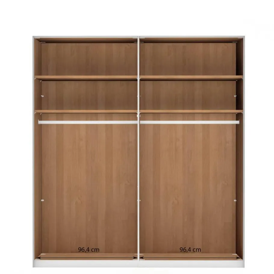 Outlet 4-türiger Schlafzimmer-Schrank teilmassiv - Dilacco Kleiderschränke