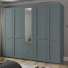 New 5-türiger Schlafzimmerschrank in Graugrün - Rajavo Kleiderschränke
