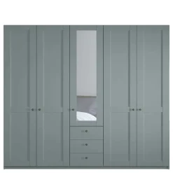 New 5-türiger Schlafzimmerschrank in Graugrün - Rajavo Kleiderschränke