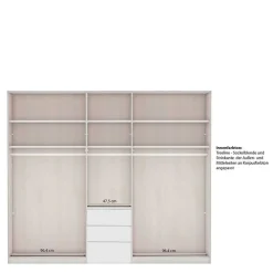 New 5-türiger Schlafzimmerschrank in Graugrün - Rajavo Kleiderschränke