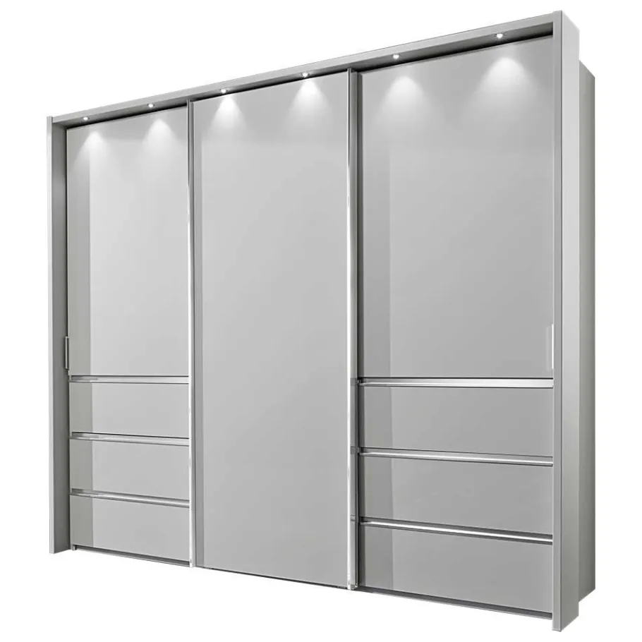 3-türiger Schwebetüren Schrank 260cm breit - Kanella Kleiderschränke