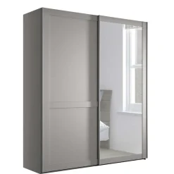 Online 2-türiger Schwebetüren-Schrank mit Spiegel - Ridonna Kleiderschränke|Schränke