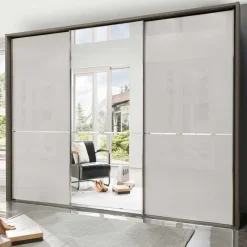 Hot 3-türiger Schwebetürenschrank mit Passepartout - Ostranca Schränke|Kleiderschränke