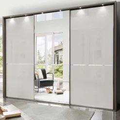 Hot 3-türiger Schwebetürenschrank mit Passepartout - Ostranca Schränke|Kleiderschränke