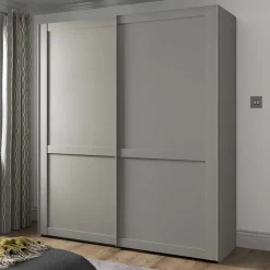 Online 2-türiger Schwebetürenschrank mit Metallgriffen - Ridonna Kleiderschränke