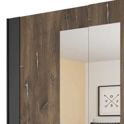 2-türiger Schwebetürenschrank mit Spiegel - 200x213x64 - Rose Kleiderschränke