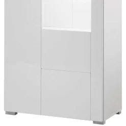 1-türiger Vitrinenschrank in Weiß Hochglanz - Timmona Vitrinen|Schränke