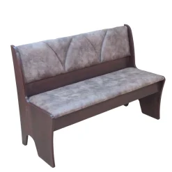 Online Truhenbank in Nussbaum Dunkel Croama mit Microfaser Hellbraun Sitzbank