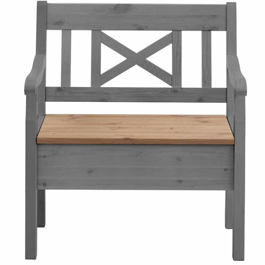 Sale Truhenbank mit Armlehnen Jytte aus Kiefernholz Sitzbank