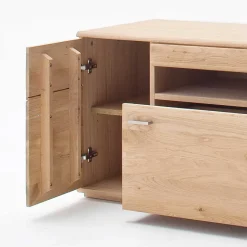 Sale TV Bank in Eiche Bianco teilmassiv Pontros 2-türig Tv & Hifi-Möbel|Lowboards