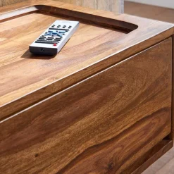 TV Board für die Wandmontage aus Massivholz - Vanskupa Tv & Hifi-Möbel|Lowboards