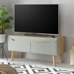 Sale TV Board in Mintgrün mit Eiche - Armina Tv & Hifi-Möbel|Lowboards