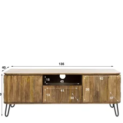 Best TV Design-Lowboard aus Mangobaum Massivholz - Noele Tv & Hifi-Möbel|Lowboards