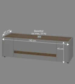 Sale TV Kommode mit Griffmulden - Nonessia Tv & Hifi-Möbel|Lowboards