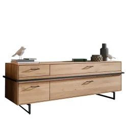 Sale TV Lowboard aus Asteiche mit Metall - Clenza Tv & Hifi-Möbel|Lowboards