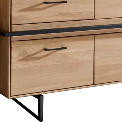 Sale TV Lowboard aus Asteiche mit Metall - Clenza Tv & Hifi-Möbel|Lowboards