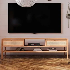 TV Lowboard aus Wildbuche & Rattan - Indrya Tv & Hifi-Möbel|Lowboards