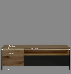 Best TV Lowboard aus Wildeiche massiv mit LED - Viligrana Tv & Hifi-Möbel|Lowboards