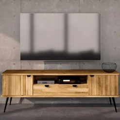 Sale TV Lowboard aus Wildeiche mit Metall - Casarius Tv & Hifi-Möbel|Lowboards