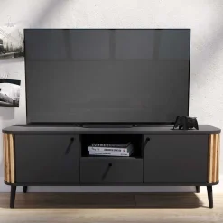 Sale TV Lowboard in Grau und Wildeiche - Penzanca Tv & Hifi-Möbel|Lowboards