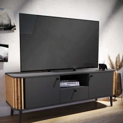 Sale TV Lowboard in Grau und Wildeiche - Penzanca Tv & Hifi-Möbel|Lowboards