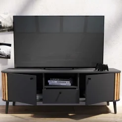 Sale TV Lowboard in Grau und Wildeiche - Penzanca Tv & Hifi-Möbel|Lowboards