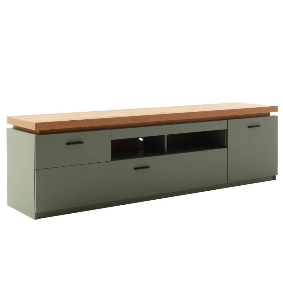 Best TV Lowboard in Graugrün und Eiche - Kwin Tv & Hifi-Möbel|Lowboards