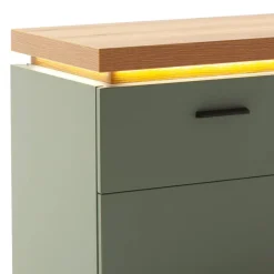 Best TV Lowboard in Graugrün und Eiche - Kwin Tv & Hifi-Möbel|Lowboards