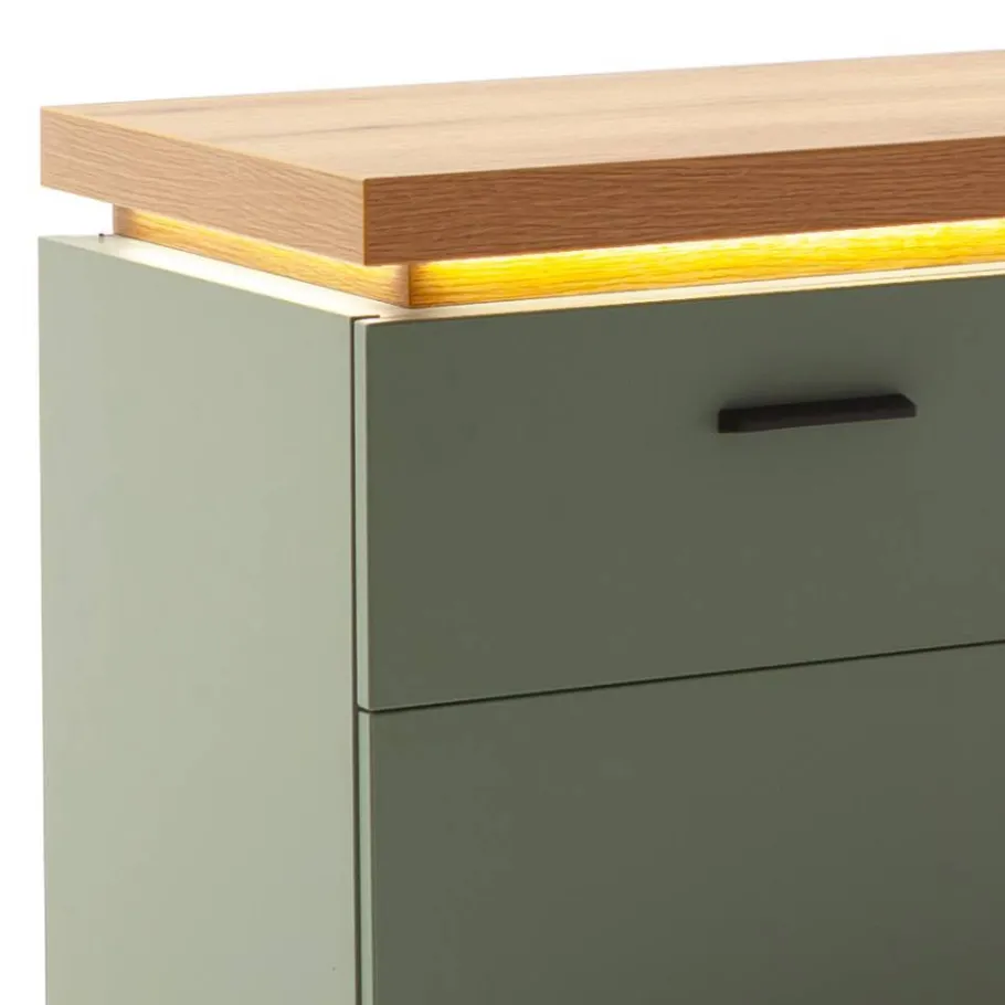 Best TV Lowboard in Graugrün und Eiche - Kwin Tv & Hifi-Möbel|Lowboards