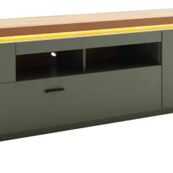 Best TV Lowboard in Graugrün und Eiche - Kwin Tv & Hifi-Möbel|Lowboards