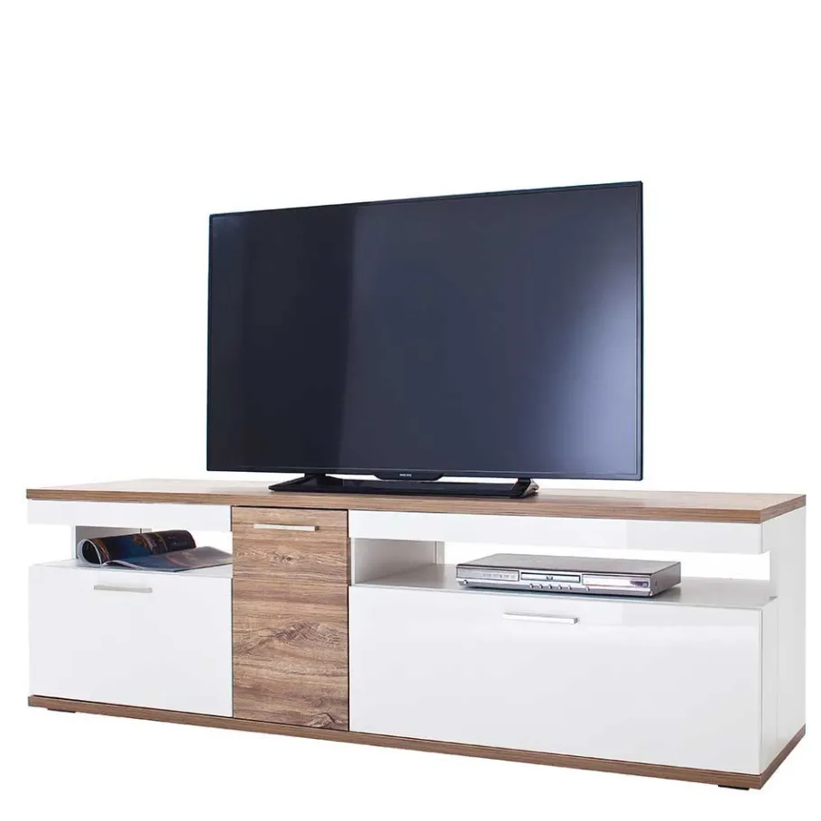 Best TV Lowboard in Hochglanz Weiß - Icadro Tv & Hifi-Möbel|Lowboards