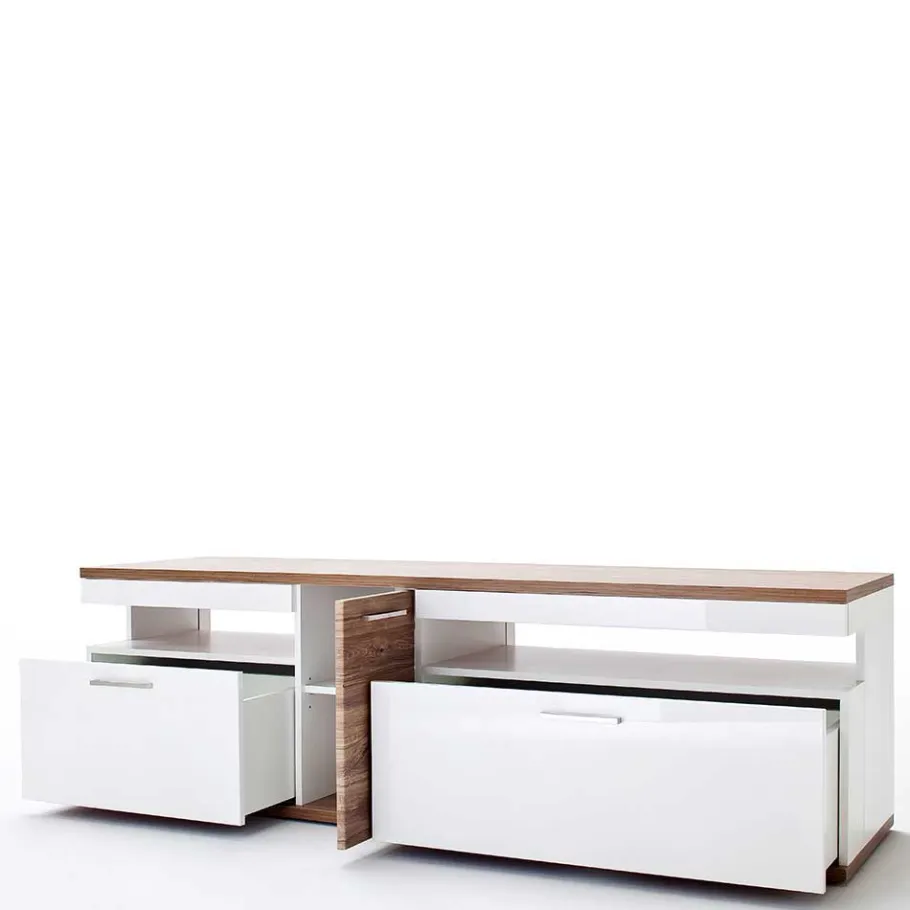 Best TV Lowboard in Hochglanz Weiß - Icadro Tv & Hifi-Möbel|Lowboards