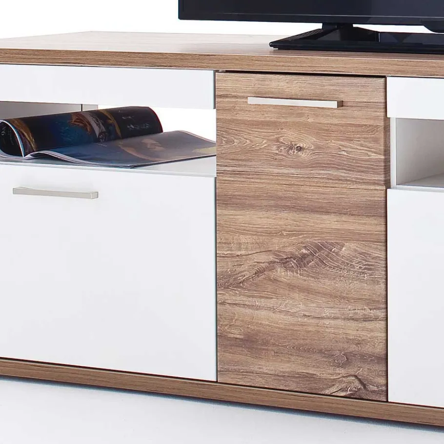 Best TV Lowboard in Hochglanz Weiß - Icadro Tv & Hifi-Möbel|Lowboards