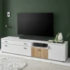 Best TV Lowboard in Mattweiß mit Wildeiche - Nenaloro Tv & Hifi-Möbel|Lowboards