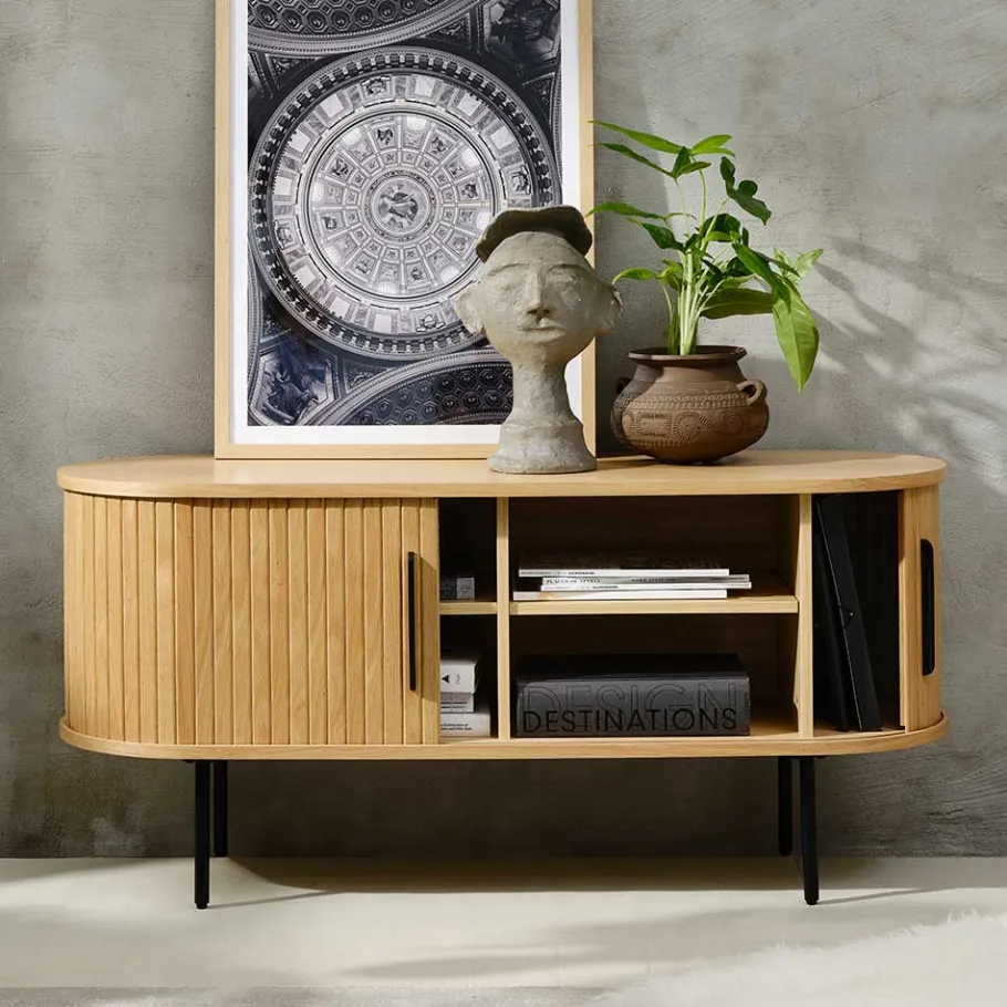 TV Lowboard in ovalem Design - Teorina Tv & Hifi-Möbel|Lowboards