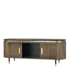 Sale TV Lowboard in Schwarz mit Bronze - Hayato Tv & Hifi-Möbel|Lowboards