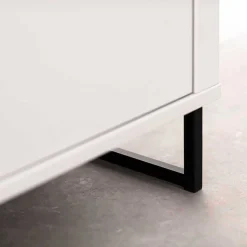 TV Lowboard in Weiß mit Wildeiche - Varzino Tv & Hifi-Möbel