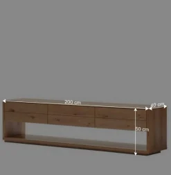 TV Lowboard mit drei Schubladen und Fach - Algaro Tv & Hifi-Möbel|Lowboards