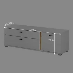 Best TV Lowboard mit LED Beleuchtung - Racelyn Tv & Hifi-Möbel|Lowboards