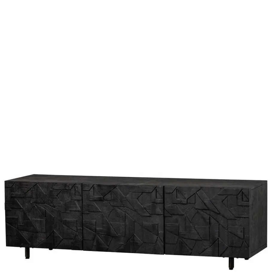 Sale TV Lowboard mit Schnitzereien Front - Eiken Tv & Hifi-Möbel|Lowboards