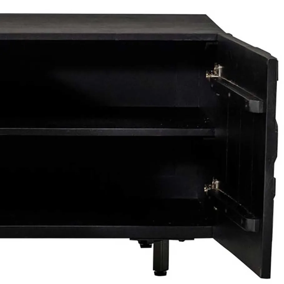 Sale TV Lowboard mit Schnitzereien Front - Eiken Tv & Hifi-Möbel|Lowboards