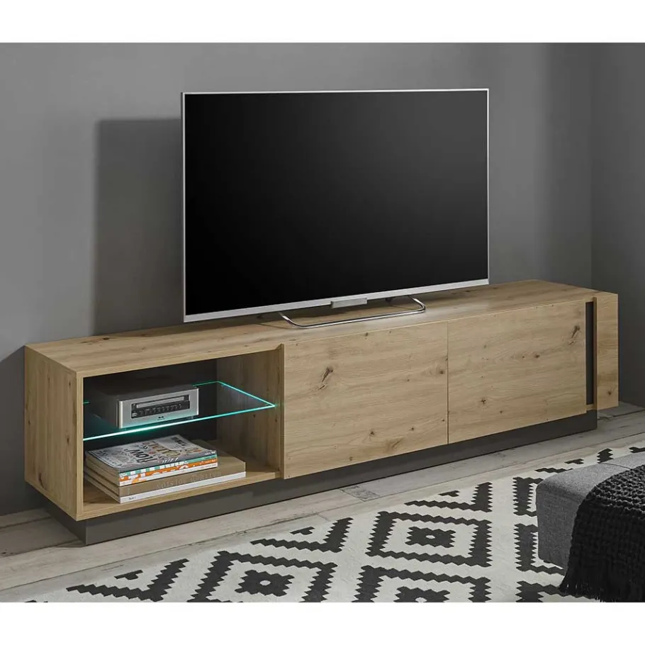 TV Lowboard mit Sockelgestell - 188 cm breit - Lairian Tv & Hifi-Möbel|Lowboards