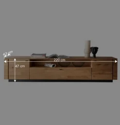 Best TV Unterschrank aus Wildeiche mit Metallgriffen - Ilfred Tv & Hifi-Möbel|Lowboards