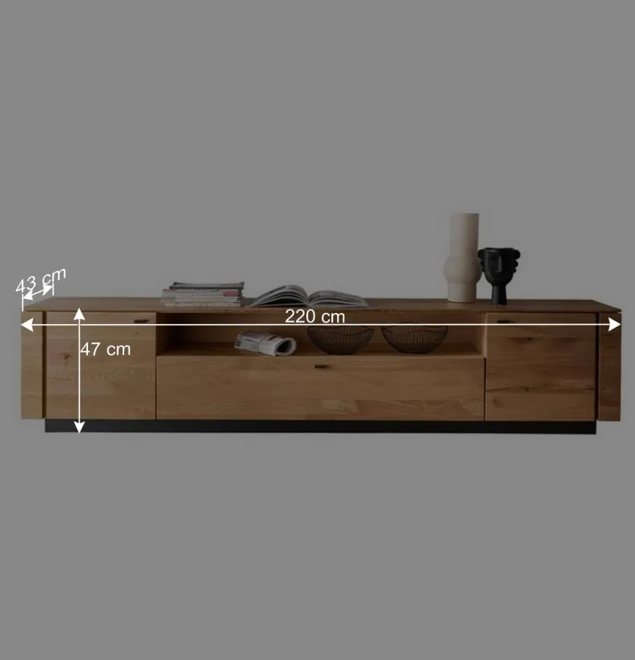 Best TV Unterschrank aus Wildeiche mit Metallgriffen - Ilfred Tv & Hifi-Möbel|Lowboards